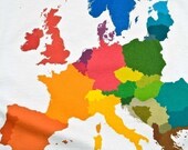 Graphic Map of Europe tee (Women's)