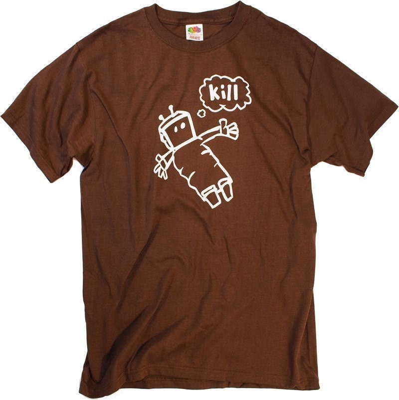 KillBot Japanese Robot T-shirt Dark Anime Cartoon Humor Shirt (S,M,L,XL,XXL Available)
