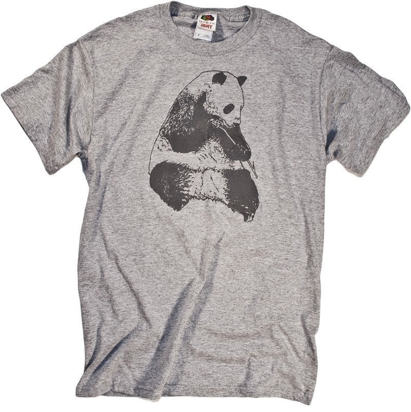 Panda Bear Shirt Tonal Graphic Animal Print cool T-shirt S,M,L,XL,XXL Available