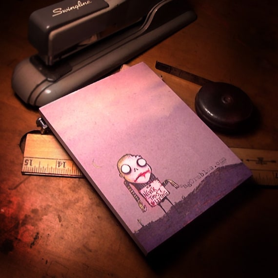 Never Trust the Living Zombie 50 sheet Memo Note Pad from Agorables Supporters of the Undead fifty page notepad