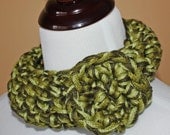 ON SALE Soft and warm Neckwarmer / Earwarmer Crochet Headband - Green shades