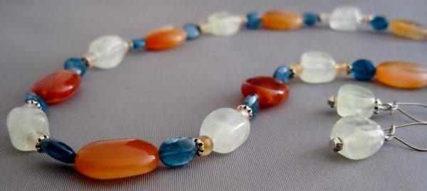 Ocean Sunset Necklace and Earrings