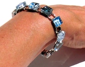 Hawaiian Luau. A Kimono Cube Glass TiIe Bracelet by Gamiworks