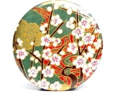 Buy 3 Get The 4th Free - Cherry Orchard Pocket Mirror  - Japanese chiyogami mirror and gift bag