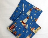 Potholders, Hot pads, Nautical, Lighthouses, Kitchen Decor