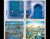 Eyeshoot Morocco Blue Ceramic Coaster Set
