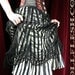 Circus Performer Can Can Skirt by Louise Black in Ruched Sheer Mesh and Striped cotton