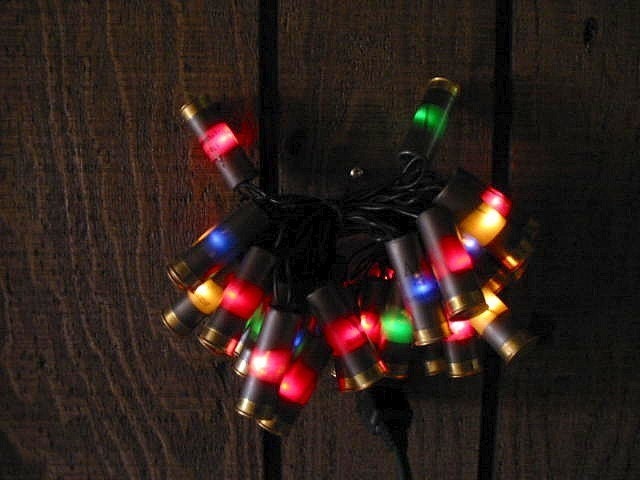 Winchester 12 Ga Shotgun Shell Bar Party Lights Silver Hulls Color Lights - 35