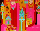 SPRING DELIGHT - Original Serigraph - With Collage