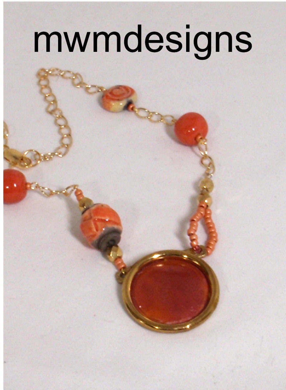 SALE Sunset on the Savanna Kazuri Necklace