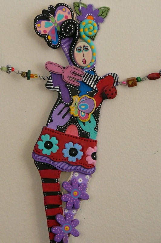 SALE   Peace In My Garden  WALL DANCERS Are Back Feel Good Art Doll
