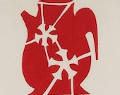 Red Teapot Flour Sack Tea Towel