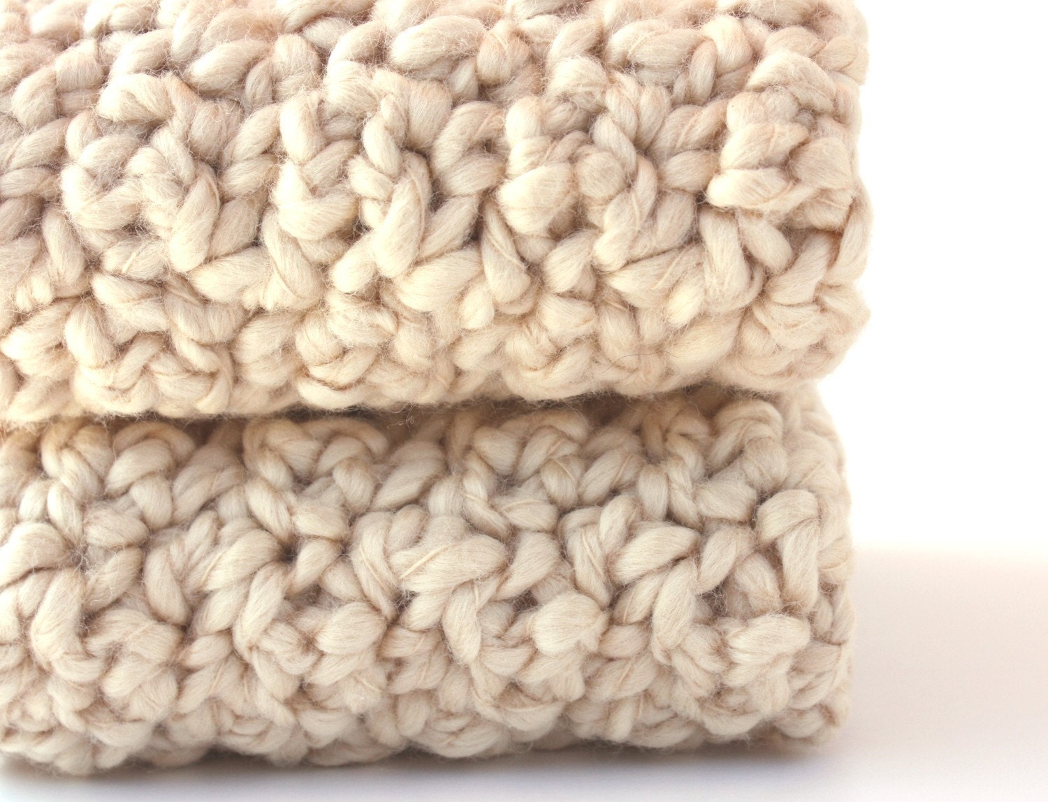 Crochet Cotton Washcloths Natural  Organic Cotton