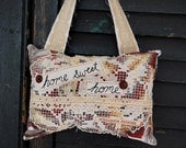 Home Sweet Home Pillow Reclaimed Vintage by Whoopsie Daisies on Etsy