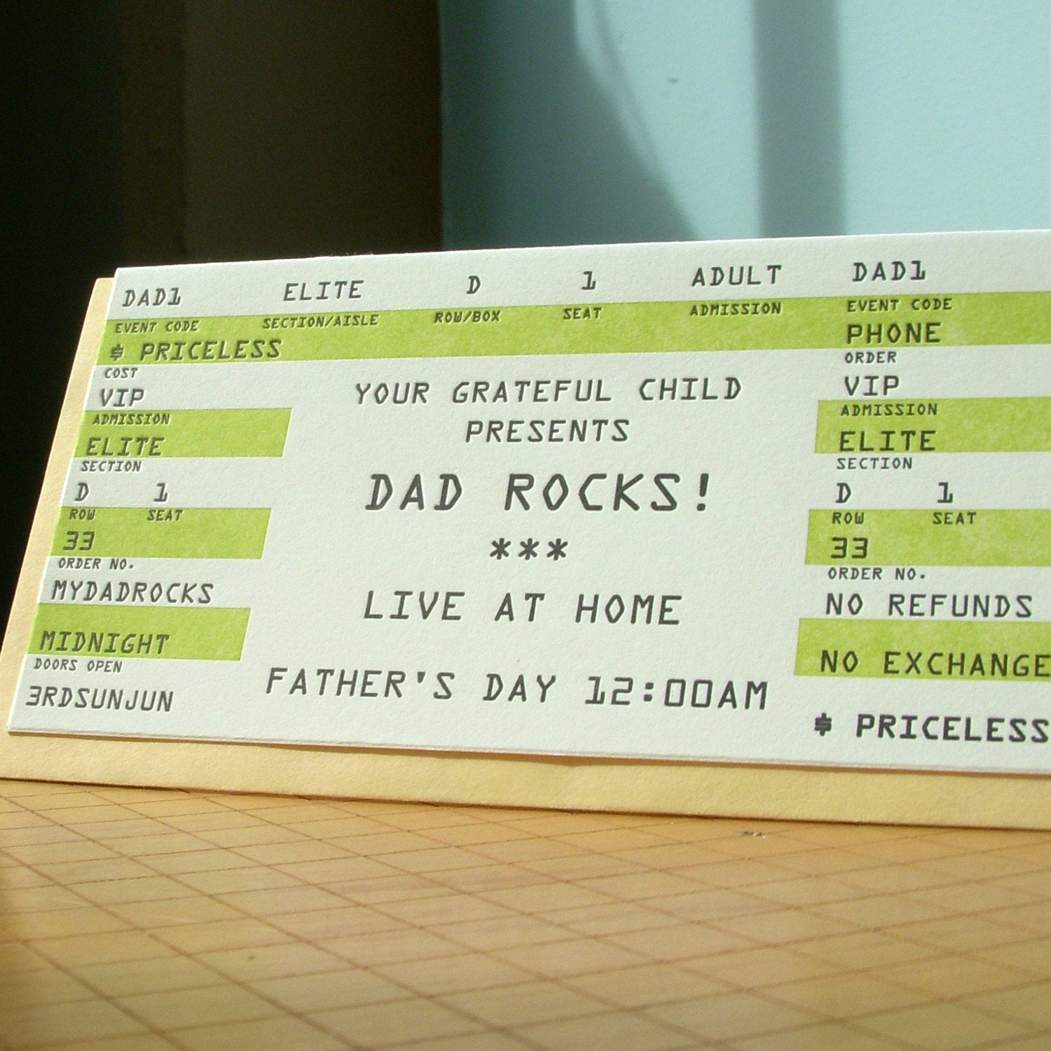 dad rock ticket