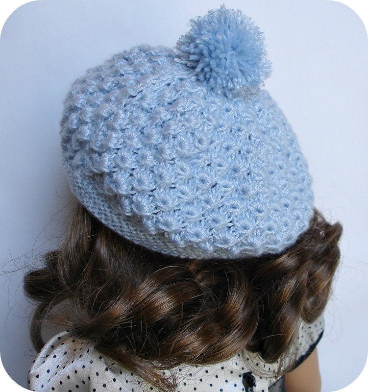 Rosamund Beret - PDF Knitting Pattern For 18" American Girl Dolls - Doll Clothes Pattern - Instant Download