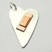 Sterling silver heart pendant with copper band aid For necklace or key chain - My broken heart