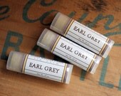 Earl Grey Lip Balm - One Tube Beeswax Shea Cocoa Butter Jojoba LIMITED EDITION