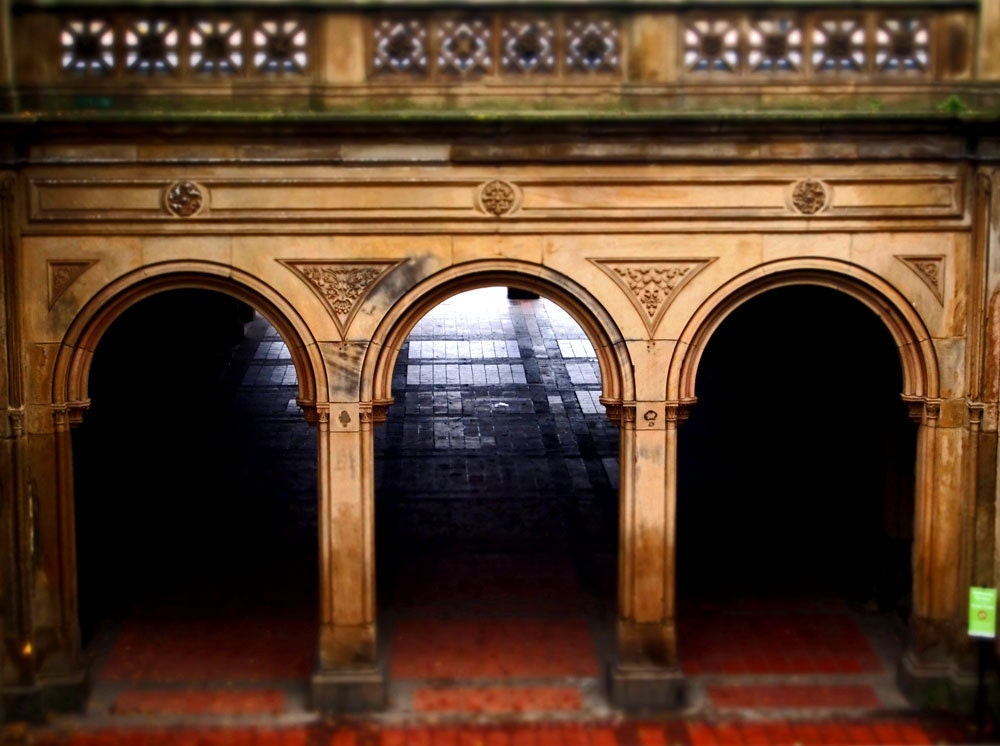 New York Photo - Three Arches, Bethesda Terrace - Central Park - 8x10 metallic photo