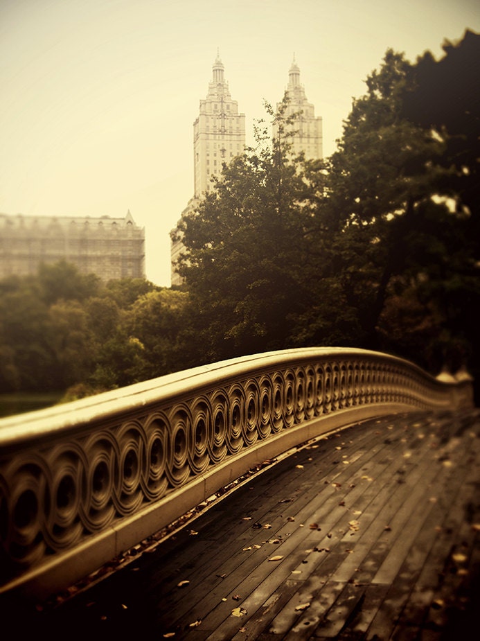 New York Photo - Autumn in New York - Bow Bridge, Central Park - 8x10 Photo