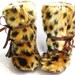 Last pair. Cheetah Animal Print Faux Fur and Sheepskin Winter Baby Girl Cheetah Boots Baby Booties Baby Muks Soft Baby Shoes Baby Slippers