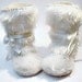Baby Photo Prop- Snow White Faux Fur Baby Boots Mukluk Style. Baby First Shoes Baptism Baby Shoes Boots Wedding Baby Christening