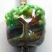 MOUNTAIN STREAM  Lampwork Glass Art Bead Fits Pandora European Style Jewelry (P0737)