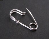 mini SAFETY PIN brooch in sterling silver -- the cutest and smallest safety pin ever