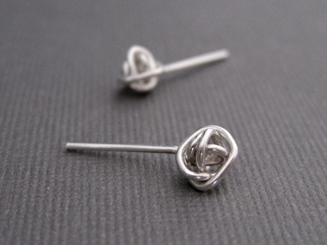 Tiny Teeny Tornado Posts sterling silver wire stud earrings