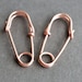 mini SAFETY PIN earrings in 14K Rose gold filled -- the cutest and smallest safety pin ever