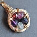 custom Mothers birthstone necklace FAMILY NEST, 14K gold filled, 5 genuine gemstones
