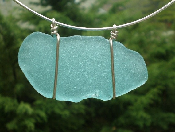 The Big Blue Sea - Genuine Sea Glass Choker
