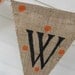 Ships today...HALLOWEEN LARGE Glitter Burlap Banner Pennant Bunting