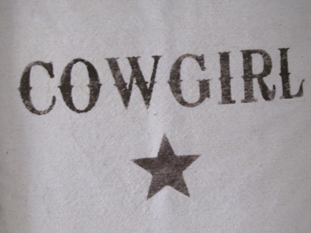 Cowboy and Cowgirl Feedsack Style Pillow COVER Set
