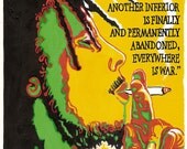 Bob Marley 'War', print from original painting. Signed by the artist.