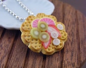 Waffle With Fruits Necklace