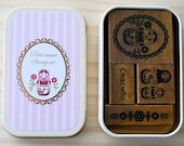 NEW - Wooden stamps in a can - Matryoshka doll
