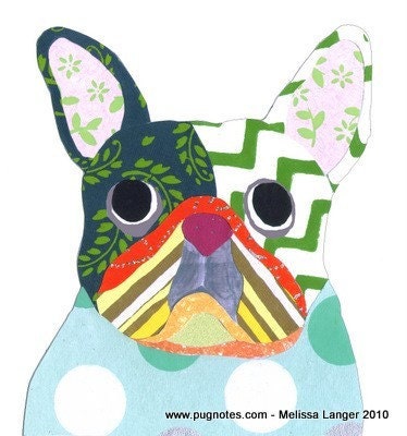 French Bulldog Collage Print - Frenchie