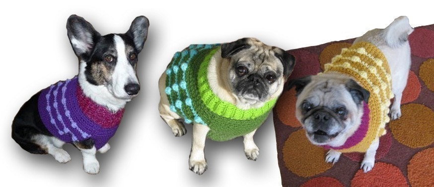 Custom Dog Sweater Vest - Crochet - Size S - Made to Order for you