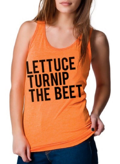 NEON lettuce turnip the beet - unisex sizes - orange tank top