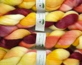 Handpainted Superfine Merino Wool Roving in Poppy by Blarney Yarn