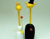 Bride and Groom Giraffes