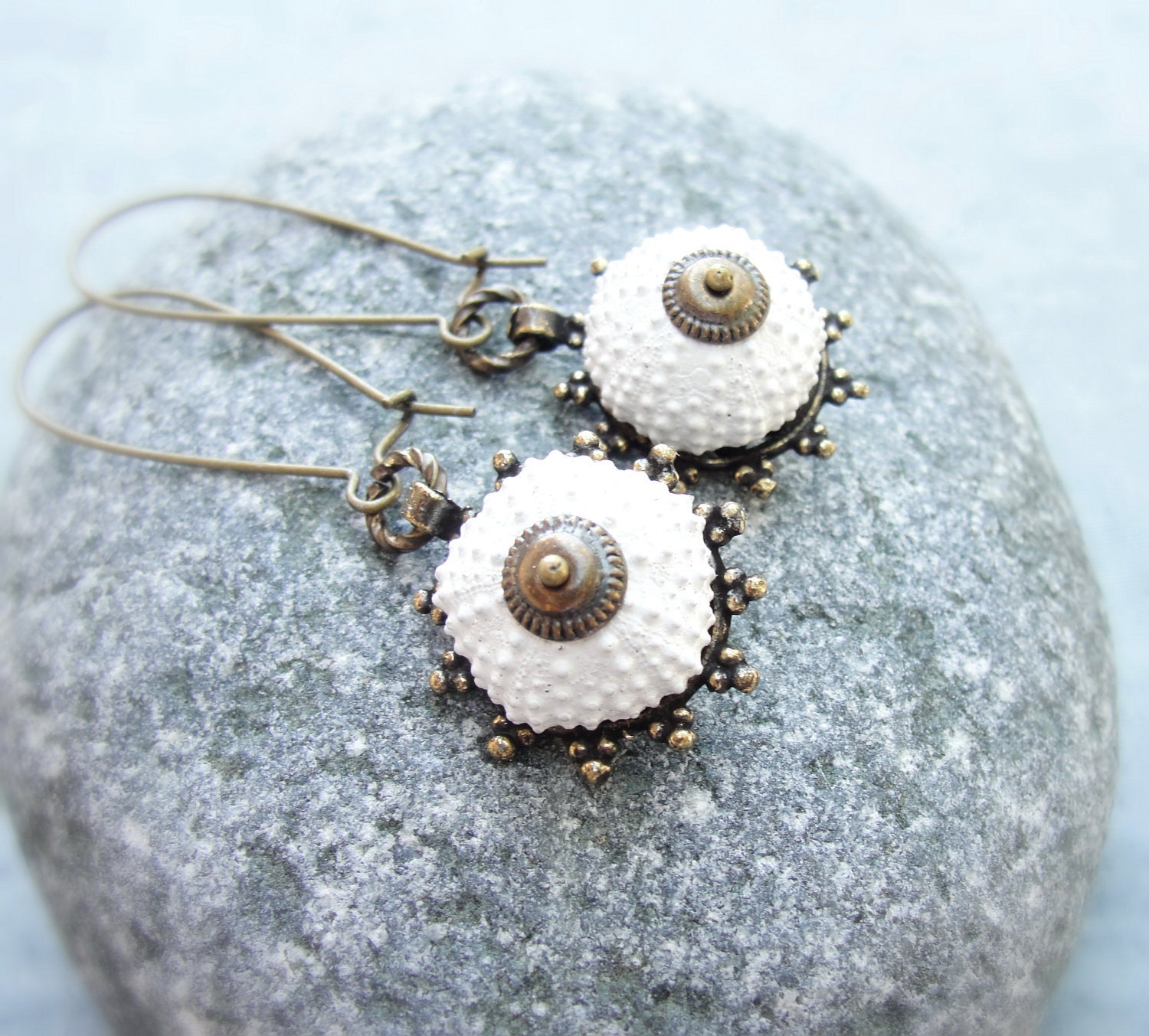 Sea Urchin Earrings - Special White Earrings