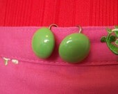Tangy Jade colored non piercing earrings