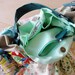 Modern Patchwork Pleated Bag with Italian Leather Handle - Le Jardin des Fleurs Series - One of A Kind