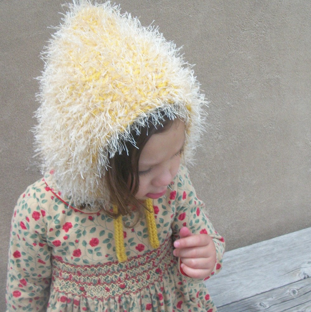Dandelion Fluff Bonnet for Girls - Hat, Hood, Winterwear