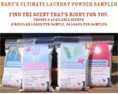 Laundry Powder - Ultimate Sampler - You Choose Scents 24 Regular Loads / 48 Small or HE