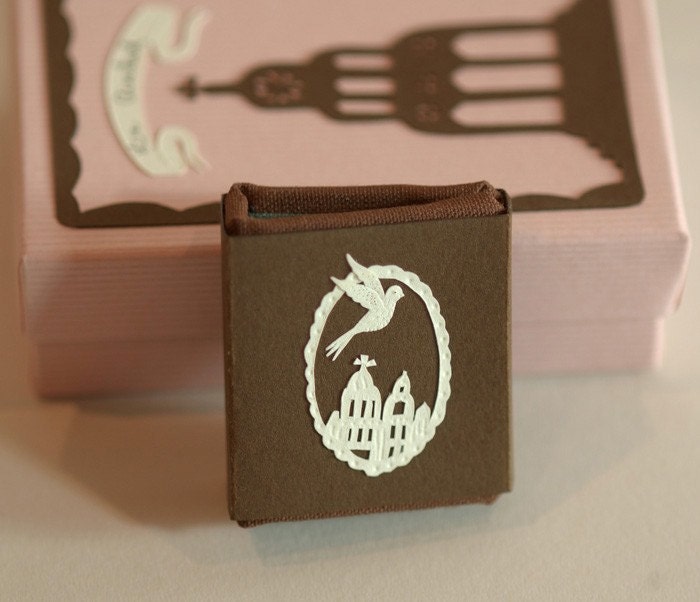 Miniature Book. Collector Quality. One of a Kind. With Papercut Elements.