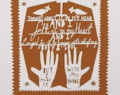 I Made it With My Hands Screen Print Brown