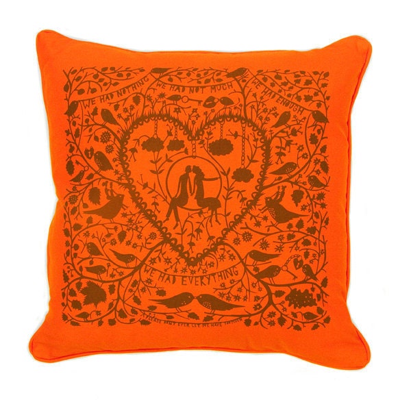 We Had Everything Cushion Cover  (Orange/ Brown)